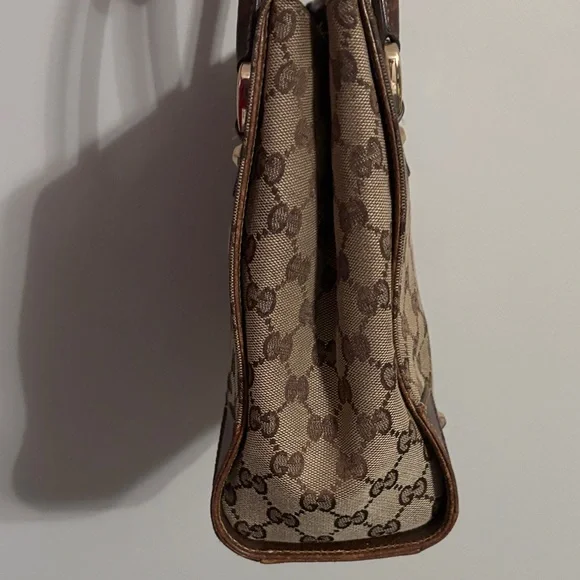 Gucci Brown Monogram Canvas Tote - Picture 5 of 10